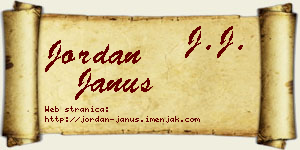 Jordan Janus vizit kartica